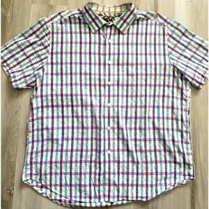 Robert Graham Button Down Cross Plaid Men’s Shirt Sz 2XL Classic Fit EUC